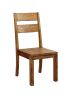 Dark Oak Rustic Style Solid wood Kitchen Set of 2pc Dining Chairs Panel Back Chairs Dining Room