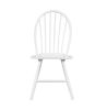 White Finish Side Chairs Set of 2, Farmhouse Style Wooden Furniture Casual Dining Kitchen Traditional Windsor Back Chair
