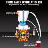 VEVOR Water Alcohol Distiller, 8 Gal/30 L, 304 Stainless Steel Still w/ 6-Lap Coil & Exhaust Port, Home Distillery Kit w/Thermometer Pump