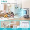 3 in 1 Portable Evaporative Cooler,Indoor,Outdoor,2353CFM Personal Air Cooler,7.9 Gal Large Water Tank & Scroll Casters, 4 Ice Packs,White