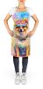 Pomeranian Hippie Dawg Apron Cooking Kitchen Server Baking Crafts Gardening for Adult Women Men, Unisex, Large, Multicolor