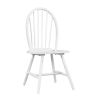 White Finish Side Chairs Set of 2, Farmhouse Style Wooden Furniture Casual Dining Kitchen Traditional Windsor Back Chair
