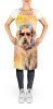 Airedale Terrier Hippie Dawg Apron Cooking Kitchen Server Baking Crafts Gardening for Adult Women Men, Unisex, Large, Multicolor