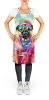 Pug Hippie Dawg Apron Cooking Kitchen Server Baking Crafts Gardening for Adult Women Men, Unisex, Large, Multicolor