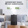 4L Top Fill Ultrasonic Cool Mist Humidifiers for Bedroom, with Oil Diffuser and Nightlight, for Baby Nursery & Plants, for Large Room
