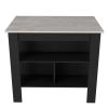 Brooklyn Kitchen Island, Three Concealed Shelves